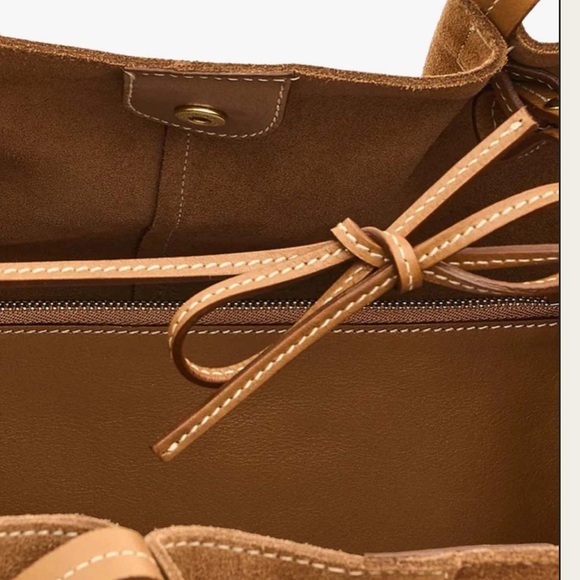 IL Bisonte. Elegant Brown Suede NinaTote Bag. NWT. - Picture 3 of 5